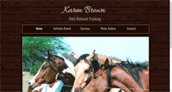 Desktop Screenshot of karenbrownonhorses.com