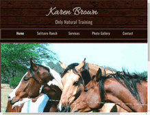 Tablet Screenshot of karenbrownonhorses.com